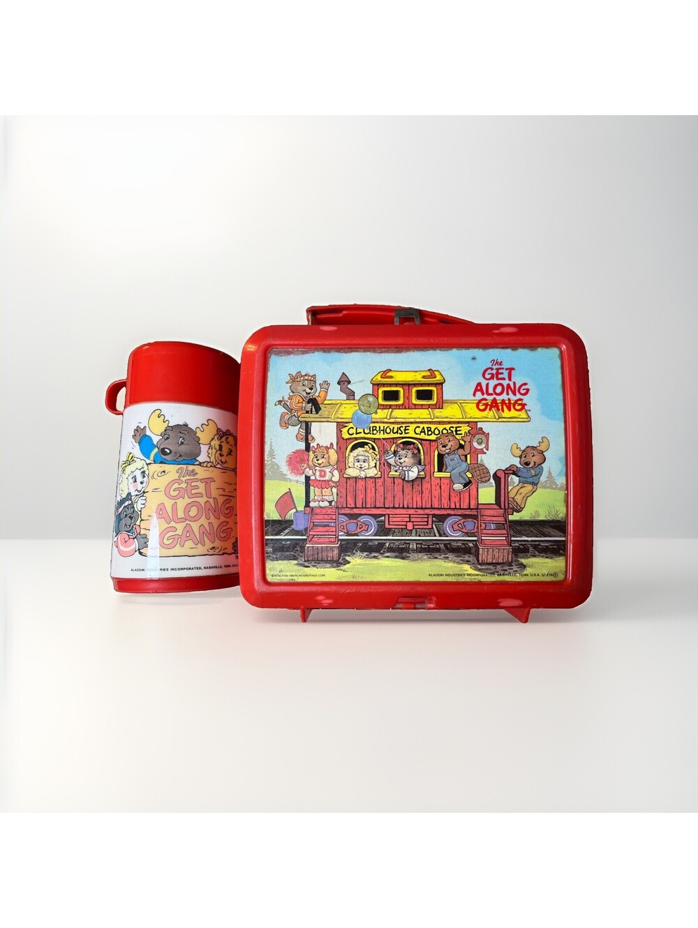 Vintage 1983 The Get Along Gang Lunchbox / Thermos by Aladdin Clubhouse Caboose